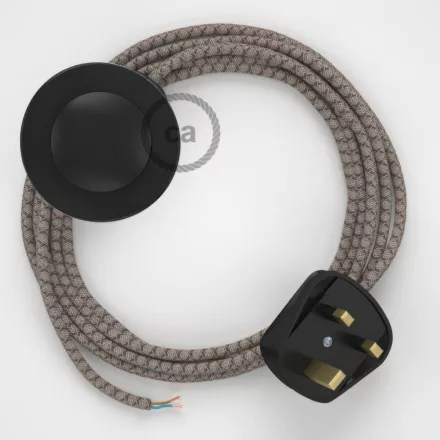  Connection base, RD63 Bark Diamond cotton and natural canvas 3 m.