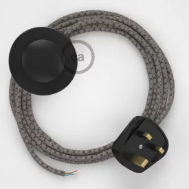    Connection base, RD64 anthracite diamond cotton and natural canvas 3 m.