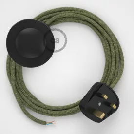    Connection base, RD72 Thyme Green Stripes cotton and natural canvas 3 m.