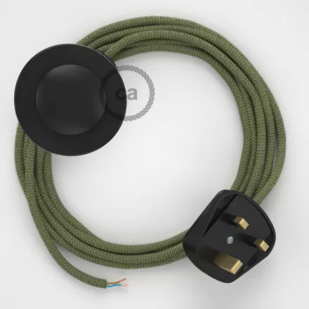  Connection base, RD72 Thyme Green Stripes cotton and natural canvas 3 m.