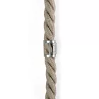 Metal cable tie clip for 16 mm diameter rope cable