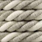 XL electrical cable, electrical wire 3x0.75. Natural linen and raw cotton fabric cover. Diameter 16 mm.
