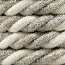   XL electrical cable, electrical wire 3x0.75. Natural linen and raw cotton fabric cover. Diameter 16 mm.