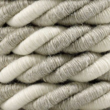 XL electrical cable, electrical wire 3x0.75. Natural linen and raw cotton fabric cover. Diameter 16 mm.