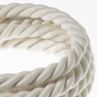 XL electrical cable, electrical wire 3x0.75. Raw cotton fabric cover. Diameter 16 mm.