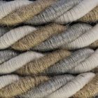 XL electrical cable, electrical wire 3x0.75. Natural linen, cotton fabric and jute cover Country. Diameter 16 mm.