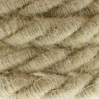 XL electrical cable, electrical wire 3x0.75. Rough jute fabric cover. Diameter 16 mm.