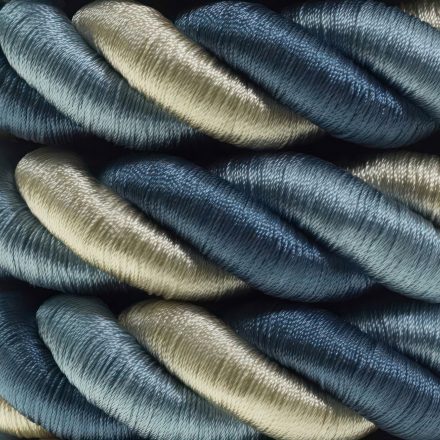 2XL electrical wire, electrical cable 3x0.75. Light fabric cover Bernadotte. Diameter 24 mm.