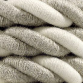   2XL electrical wire, electrical cable 3x0.75. Natural linen and raw cotton fabric cover. Diameter 24 mm.