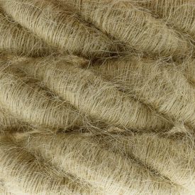   2XL electrical cable, electrical wire 3x0.75. Rough jute fabric cover. Diameter 24 mm.
