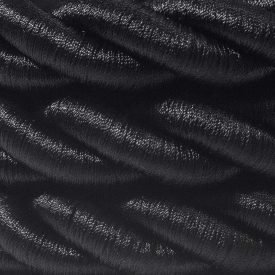   2XL electrical wire, electrical cable 3x0.75. Glossy black fabric cover. Diameter 24 mm.