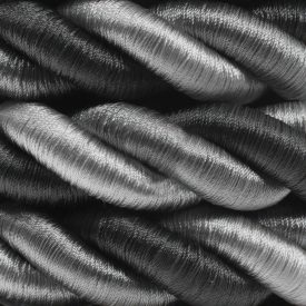   2XL electrical wire, electrical cable 3x0.75. Light Orleans fabric cover. Diameter 24 mm.