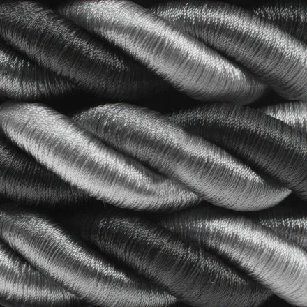 2XL electrical wire, electrical cable 3x0.75. Light Orleans fabric cover. Diameter 24 mm.