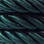 2XL electrical wire, electrical cable 3x0.75. Glossy dark green fabric cover. Diameter 24 mm.
