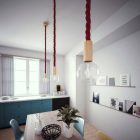 3XL electrical cable, electrical wire 3x0.75. Glossy dark burgundy fabric cover. Diameter 30 mm.