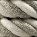 3XL electrical wire, 3x0.75 electrical cable. Natural linen and raw cotton fabric cover. Diameter 30 mm.
