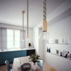 3XL electrical wire, 3x0.75 electrical cable. Natural linen and raw cotton fabric cover. Diameter 30 mm.