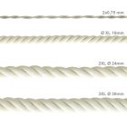 3XL electrical wire, electrical cable 3x0.75. Raw cotton fabric cover. Diameter 30 mm.