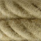 3XL electrical wire, electrical cable 3x0.75. Rough jute fabric cover. Diameter 30 mm.