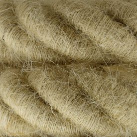   3XL electrical wire, electrical cable 3x0.75. Rough jute fabric cover. Diameter 30 mm.