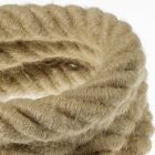 3XL electrical wire, electrical cable 3x0.75. Rough jute fabric cover. Diameter 30 mm.