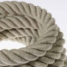 3XL electrical wire, 3x0.75 electrical cable. Natural linen cover. Diameter 30 mm.