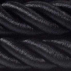   3XL electrical wire, electrical cable 3x0.75. Glossy black fabric cover. Diameter 30 mm.