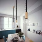 3XL electrical wire, electrical cable 3x0.75. Glossy black fabric cover. Diameter 30 mm.