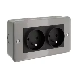   Metal-covered box with double French socket for Creative-Tube