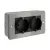 Metal-coated box with double Schuko socket for Creative-Tube