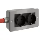 Metal-coated box with double Schuko socket for Creative-Tube