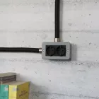 Metal-coated box with double Schuko socket for Creative-Tube