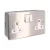 Metal-coated box with double UK socket and double switch for Creative-Tube