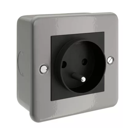 Metal-coated box with French socket for Creative-Tube