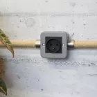 Metal-coated box with French socket for Creative-Tube