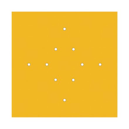  400 mm square pre-drilled panel for Rose-One system
