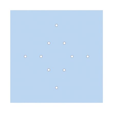  400 mm square pre-drilled panel for Rose-One system