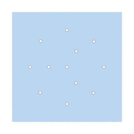  400 mm square pre-drilled panel for Rose-One system