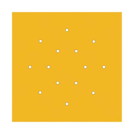  400 mm square pre-drilled panel for Rose-One system
