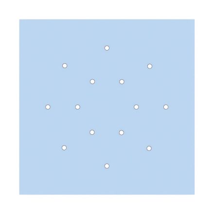  400 mm square pre-drilled panel for Rose-One system