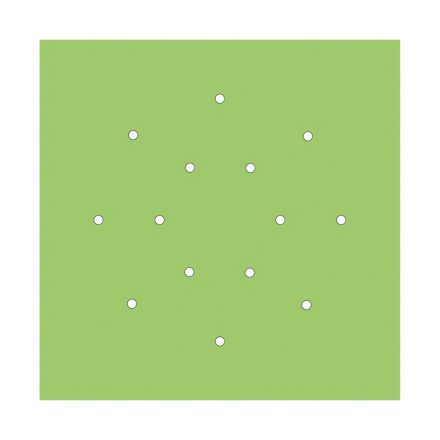  400 mm square pre-drilled panel for Rose-One system