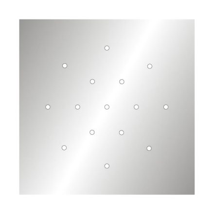 400 mm square pre-drilled panel for Rose-One system