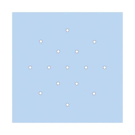  400 mm square pre-drilled panel for Rose-One system