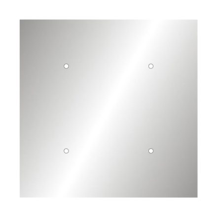 400 mm square, pre-drilled panel for the Rose-One system