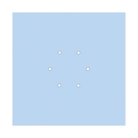  400 mm square pre-drilled panel for Rose-One system