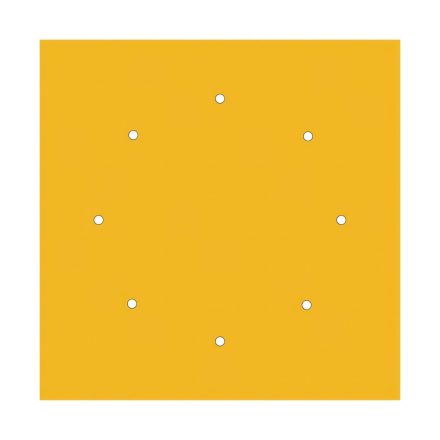  400 mm square pre-drilled panel for Rose-One system