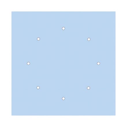  400 mm square pre-drilled panel for Rose-One system