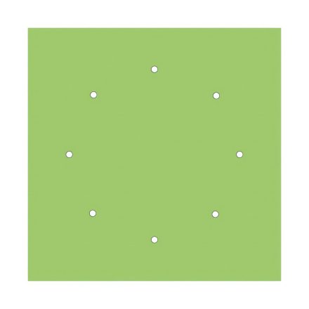  400 mm square pre-drilled panel for Rose-One system