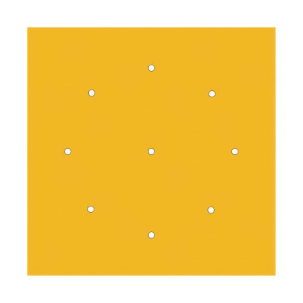  400 mm square pre-drilled panel for Rose-One system
