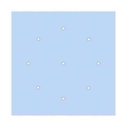  400 mm square pre-drilled panel for Rose-One system